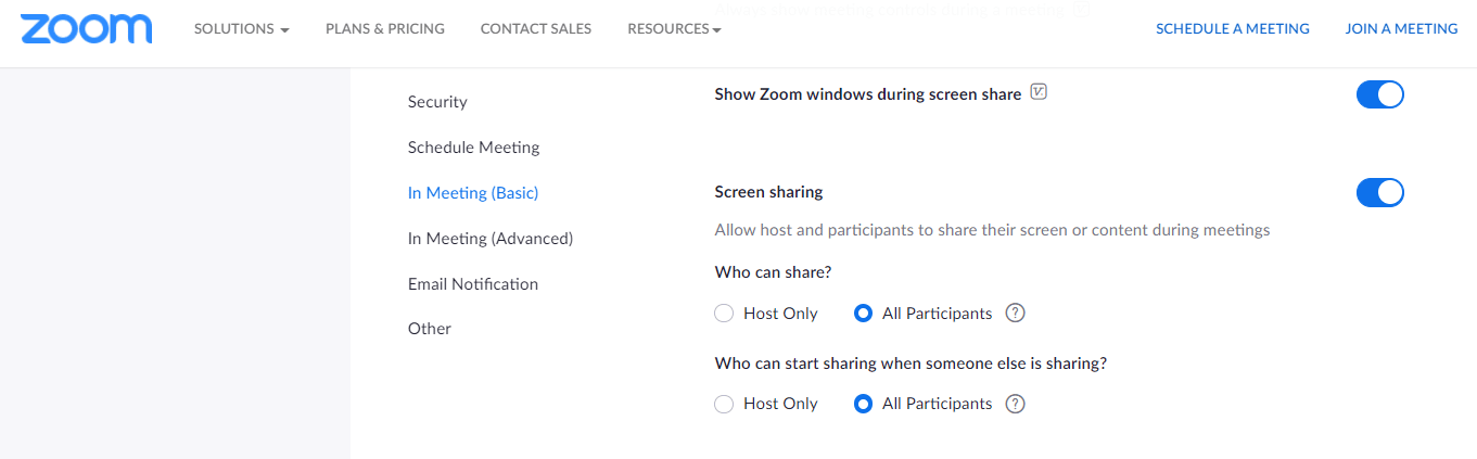 Zoom Meetings – How to Allow Multiple Participants to Share their Screen at the Same Time-Screen sharing