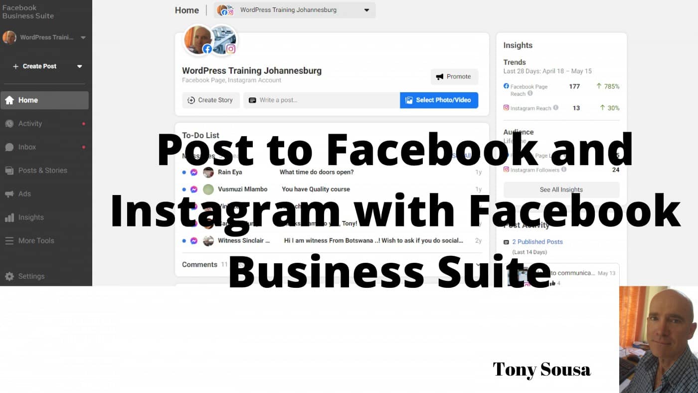 Post to Facebook and Instagram with Facebook Business Suite